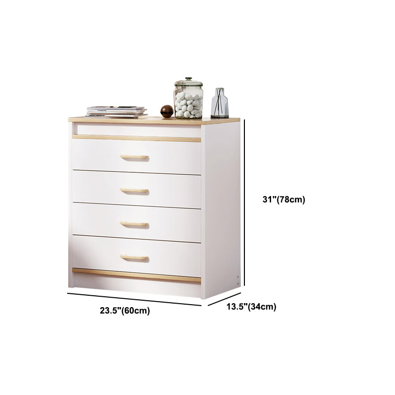 13.38" Wide Rectangle Accent Chest White Wood Accent Cabinet