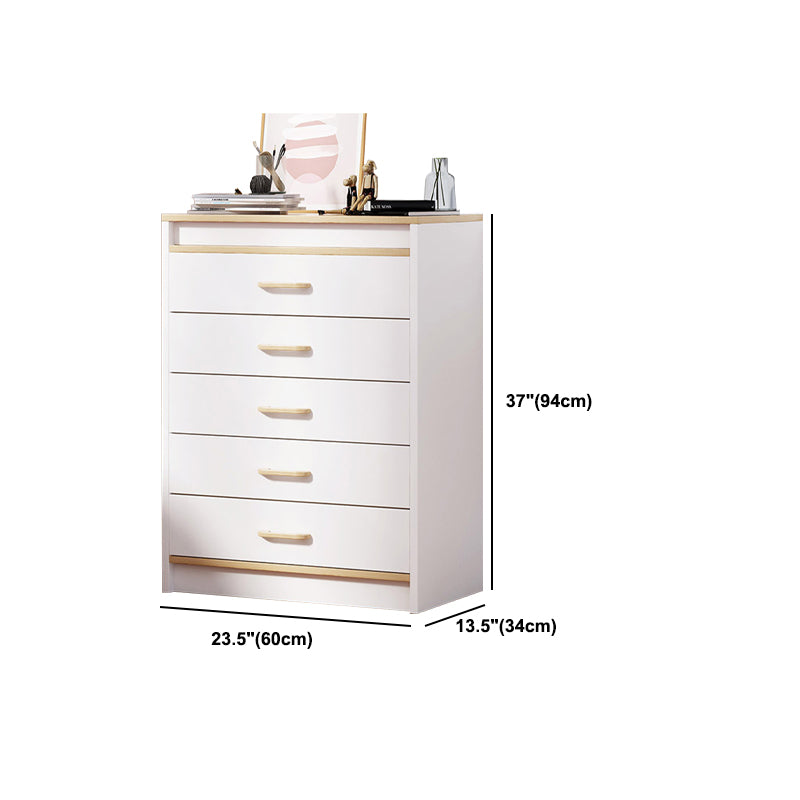 13.38" Wide Rectangle Accent Chest White Wood Accent Cabinet
