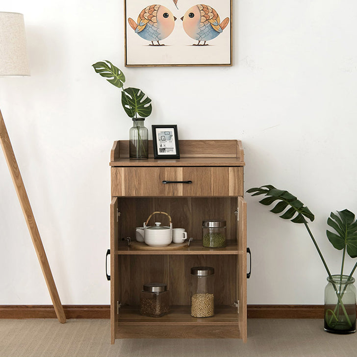 Glam Style Side Board Engineered Wood Sideboard with Door and Drawer for Home Use