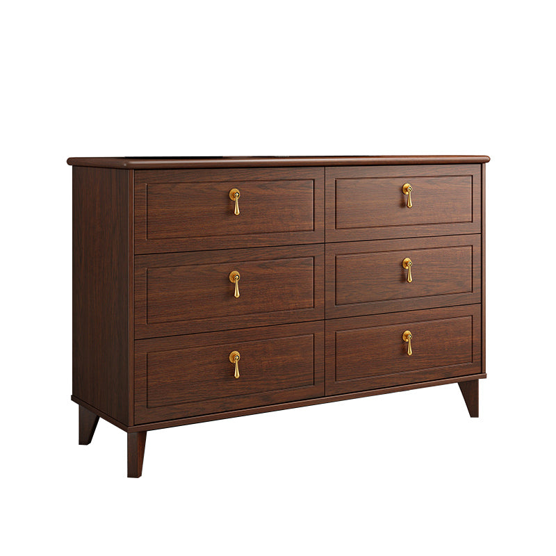 Classic Glam Wood Dresser Brown Dresser with Drawer for Bedroom