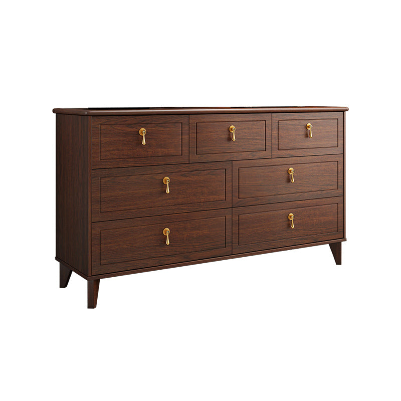 Classic Glam Wood Dresser Brown Dresser with Drawer for Bedroom