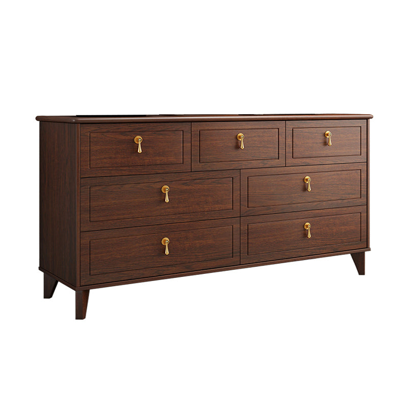 Classic Glam Wood Dresser Brown Dresser with Drawer for Bedroom