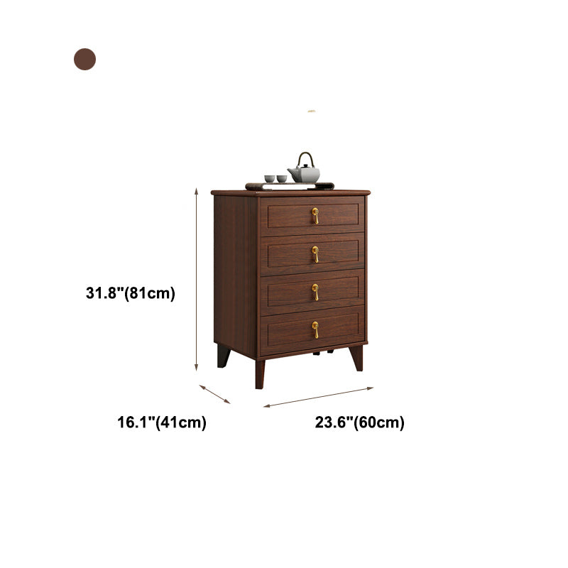 Classic Glam Wood Dresser Brown Dresser with Drawer for Bedroom