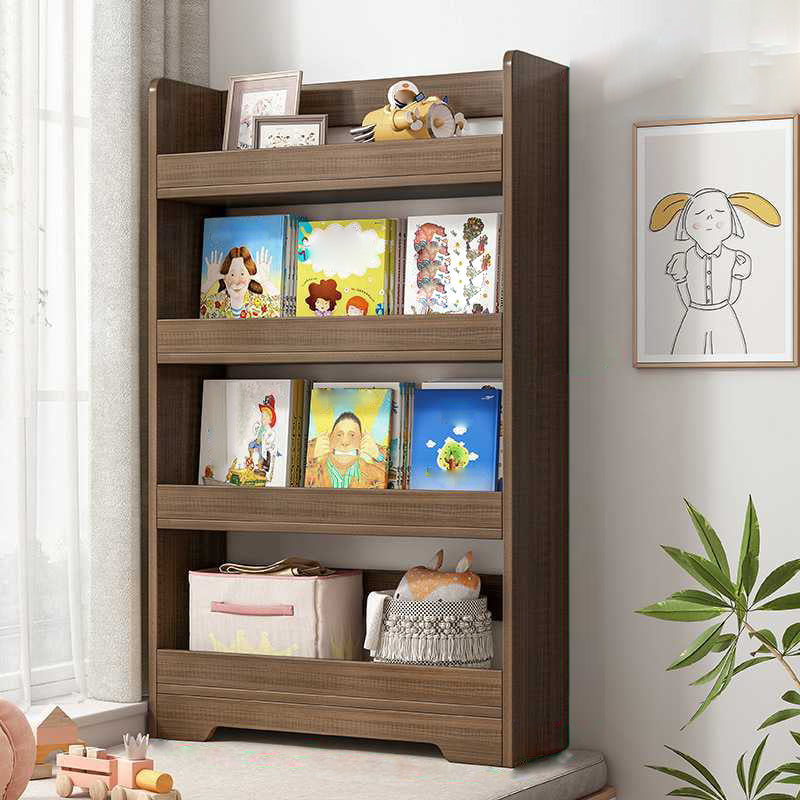 Engineer Wood Bookcase Modern Style Minimalist Home Bookshelf
