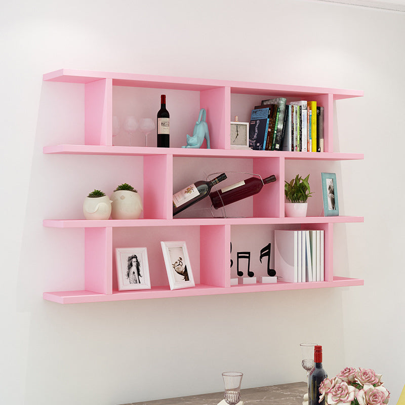 Scandinavian Floating Bookcase Wall Mounted Manufactured Wood Bookcase