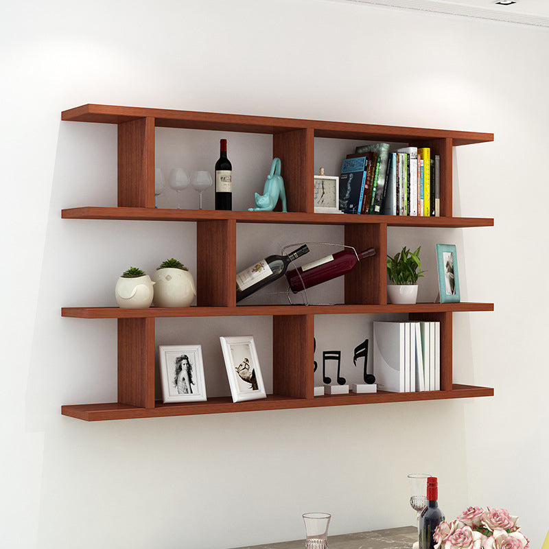 Scandinavian Floating Bookcase Wall Mounted Manufactured Wood Bookcase