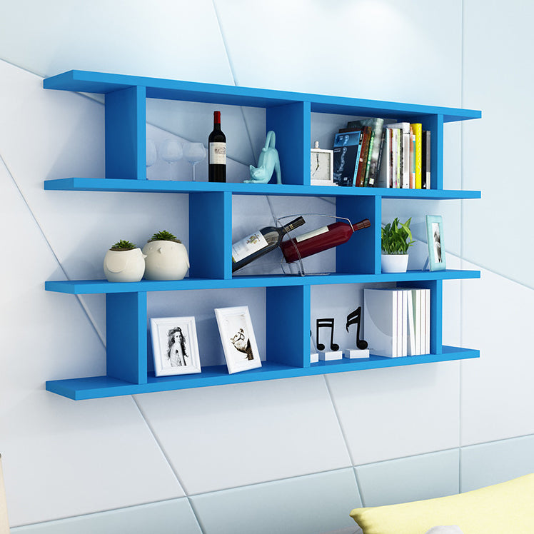 Scandinavian Floating Bookcase Wall Mounted Manufactured Wood Bookcase