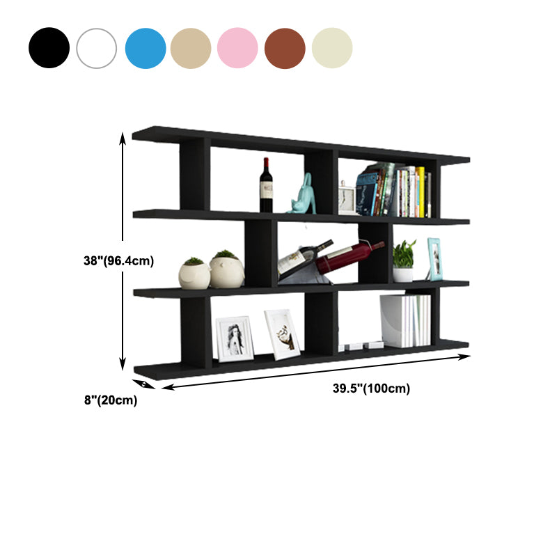 Scandinavian Floating Bookcase Wall Mounted Manufactured Wood Bookcase
