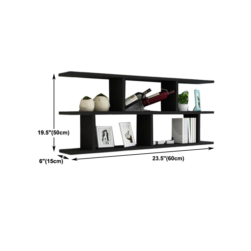 Scandinavian Floating Bookcase Wall Mounted Manufactured Wood Bookcase