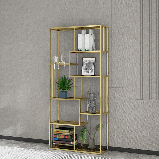 Nordic Home Office Bookshelf Metal Open Back Etagere Bookcase