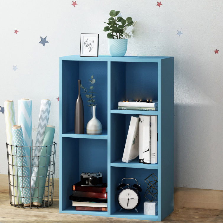 Wooden Bookcase Modern Style Minimalist Home Office Bookshelf