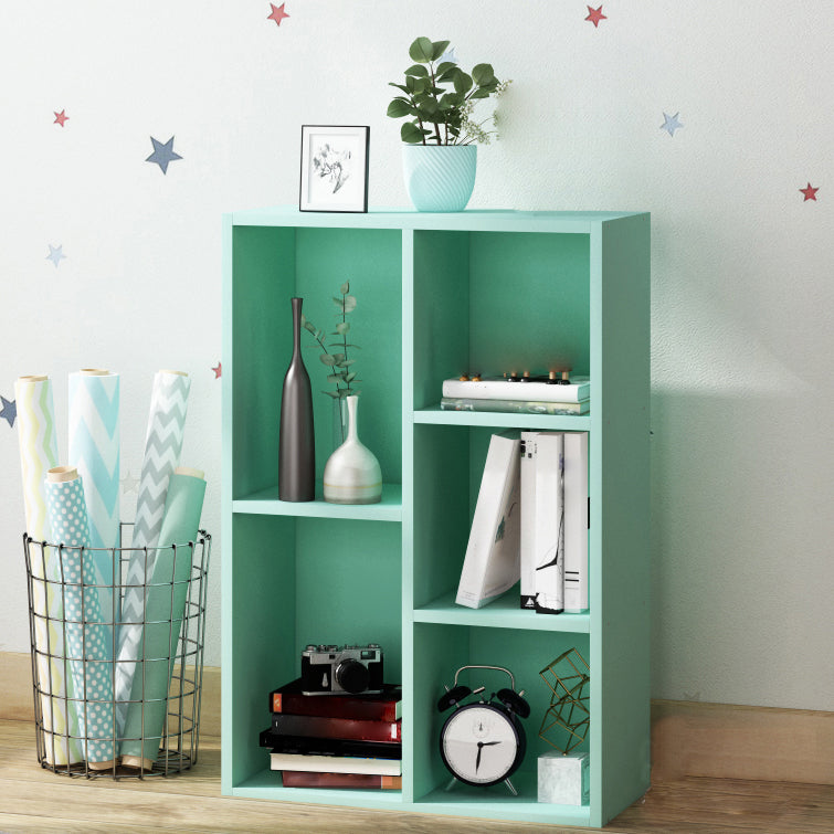 Wooden Bookcase Modern Style Minimalist Home Office Bookshelf