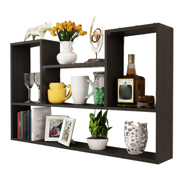 Scandinavian Manufactured Wood Floating Bookcase 23.6"H Bookcase