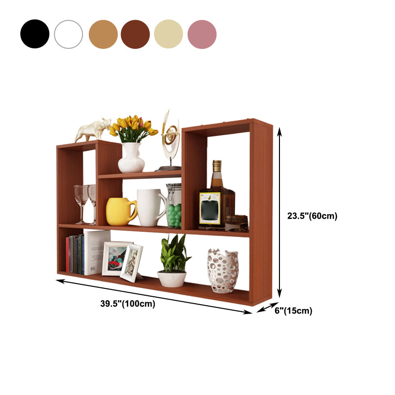 Scandinavian Manufactured Wood Floating Bookcase 23.6"H Bookcase