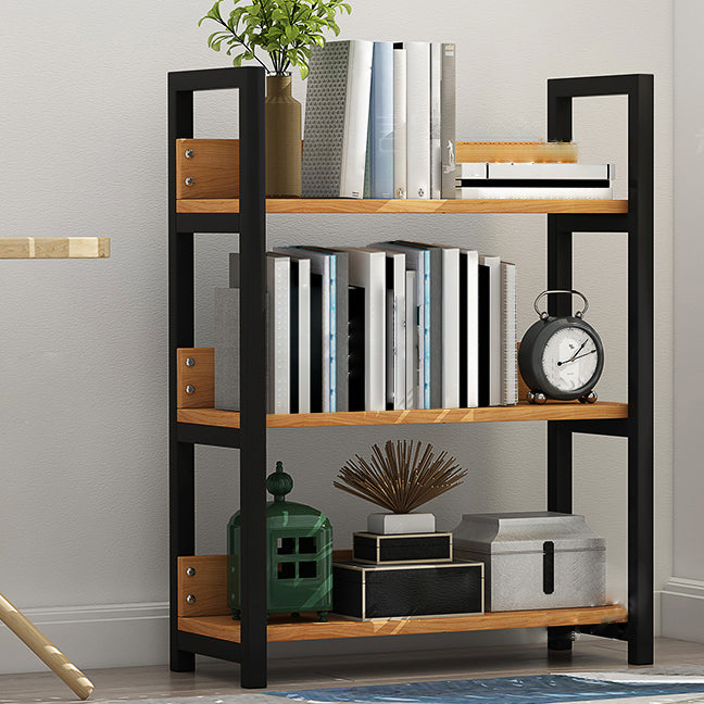 Open Steel Wood Bookcase Modern Home Simple Office Rectangular Bookshelf