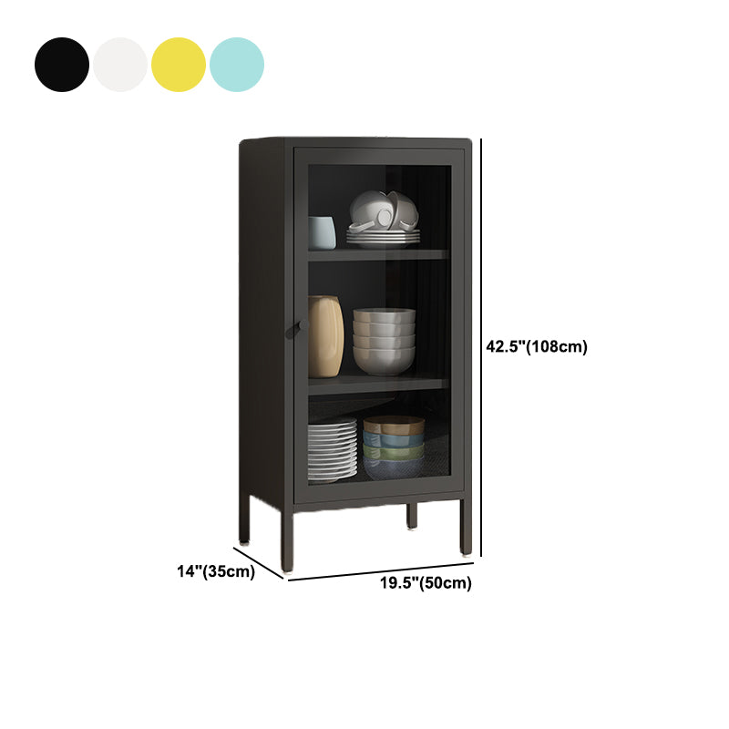 13.78"W Bookshelf Scandinavian Style Bookcase with Door for Home and Office