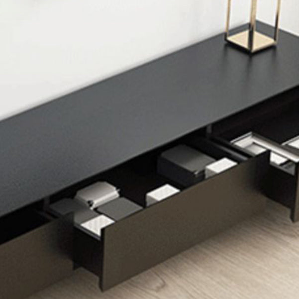 Wood TV Cabinet with 3 Drawers , Sliding Media Console TV Stand in Wood Finish