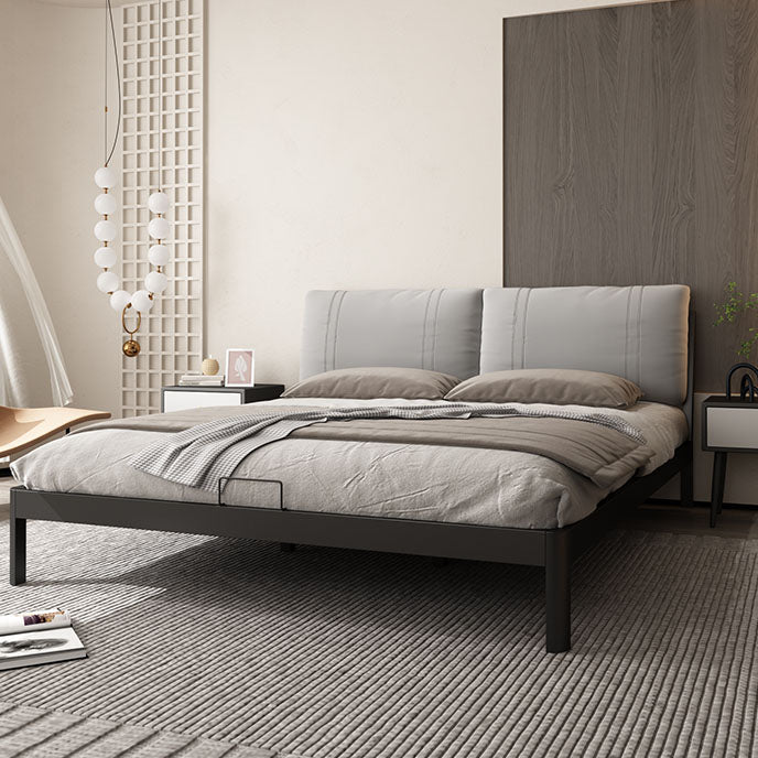 Modern Wire-Grid Metal Bed 78.74" L Bed Frame with Headboard