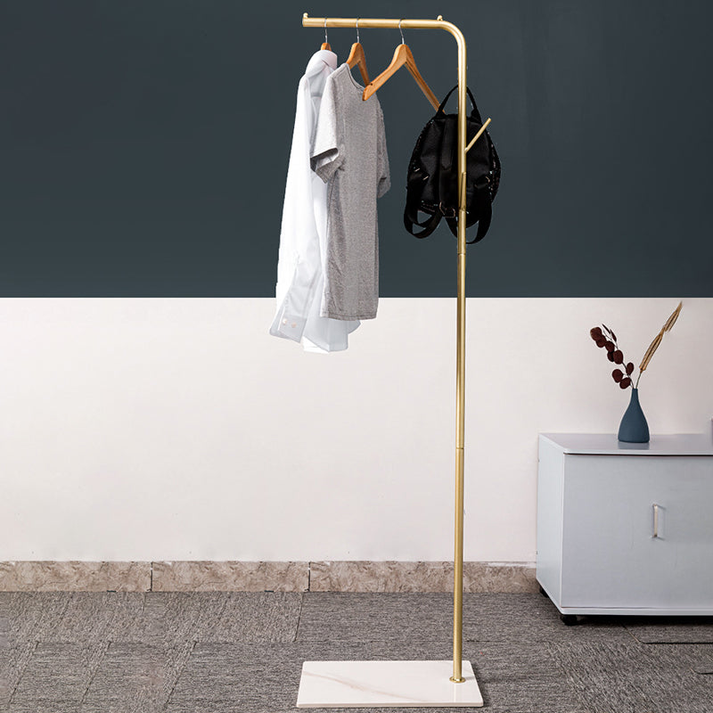 Metal Hall Stand Industrial Free Standing Coat Rack in Gold and Black