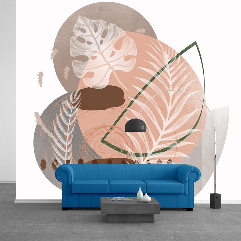 Plants Illustration Mildew Resistant Wallpaper Environmental Sleeping Room Wall Mural