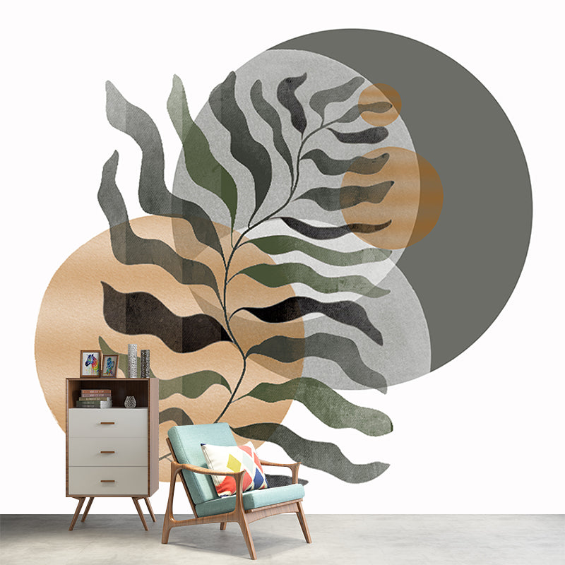 Modern Illustration Mural Wallpaper Plants Indoor Wall Mural