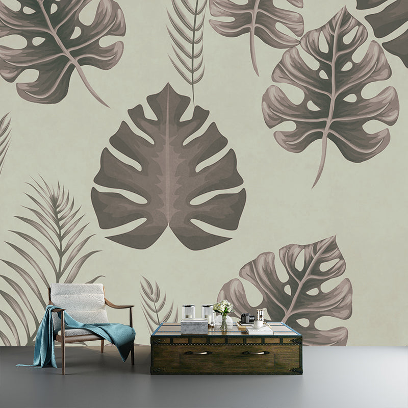 Environmental Illustration Mural Wallpaper Monstera Indoor Wall Mural