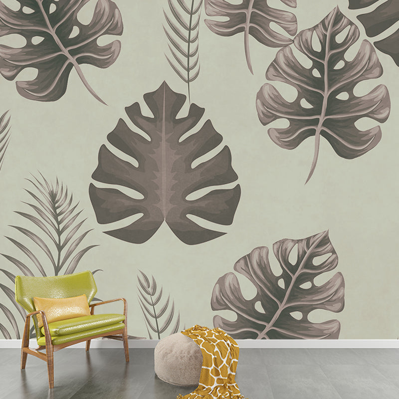 Environmental Illustration Mural Wallpaper Monstera Indoor Wall Mural