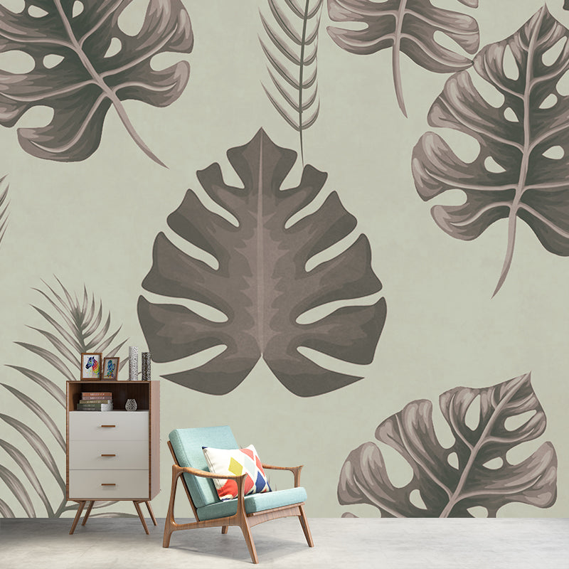 Environmental Illustration Mural Wallpaper Monstera Indoor Wall Mural