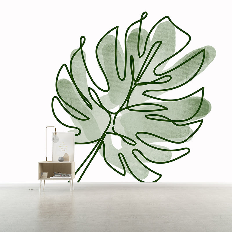 Environmental Illustration Mural Wallpaper Monstera Indoor Wall Mural