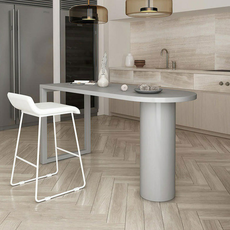 Specialty Wood Top Bar Table Matte Finish Contemporary Pub Table