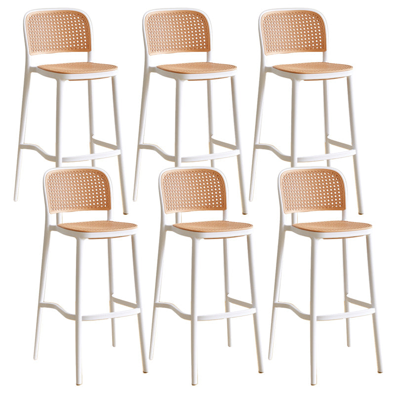 Nordic Style Bar-stool Plastic Bar Stool with Plastic Legs for Home