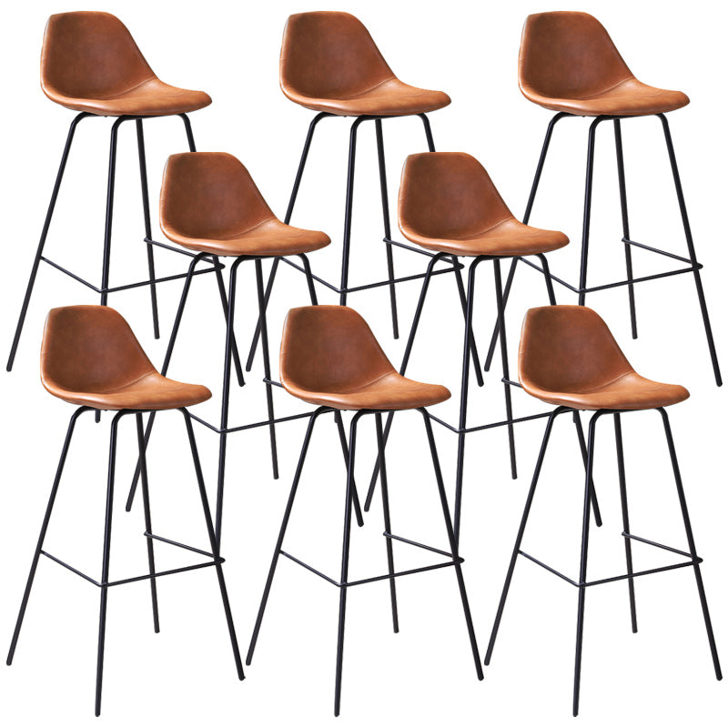 Contemporary Style Bar-stool Bucket Bar Stool with Metal Legs for Home