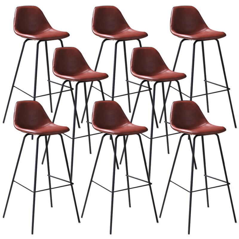 Contemporary Style Bar-stool Bucket Bar Stool with Metal Legs for Home