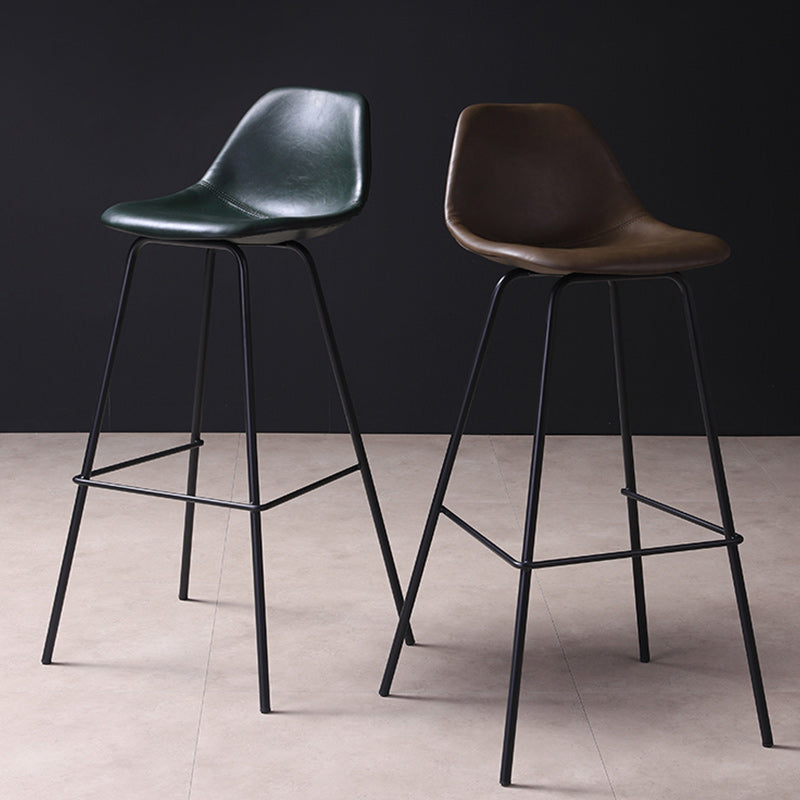 Contemporary Style Bar-stool Bucket Bar Stool with Metal Legs for Home