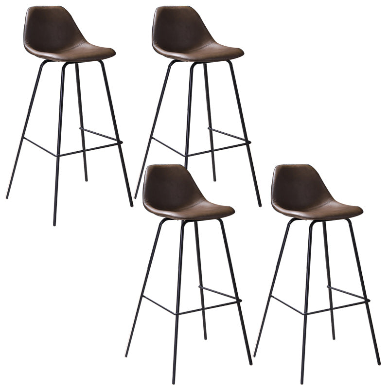 Contemporary Style Bar-stool Bucket Bar Stool with Metal Legs for Home