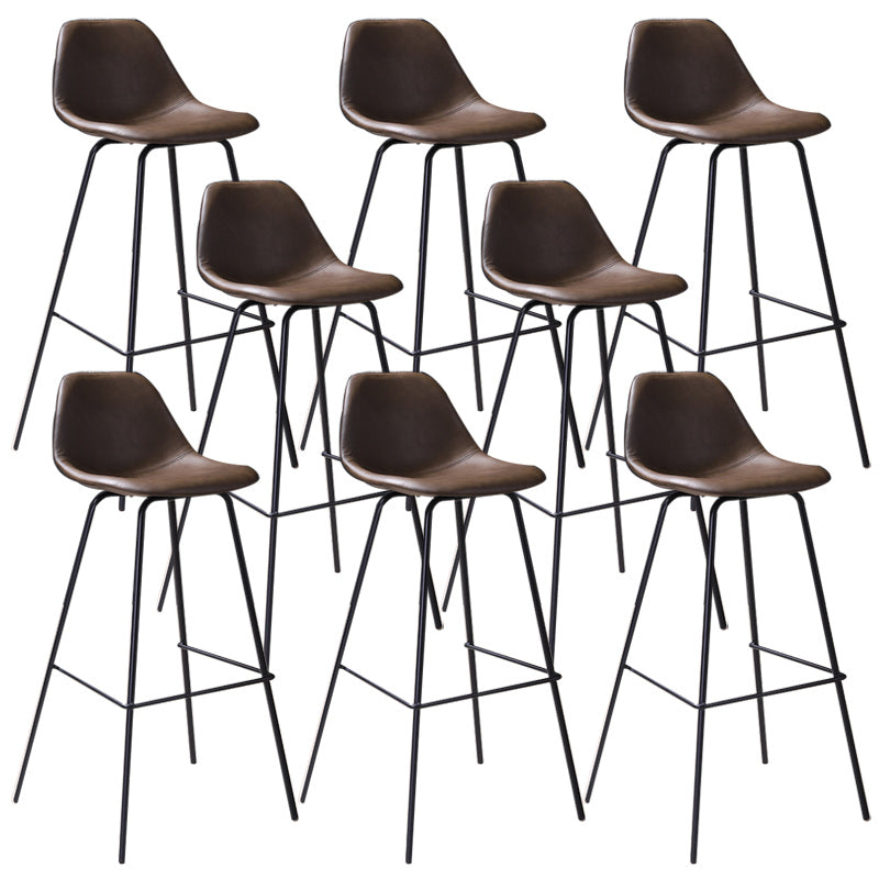 Contemporary Style Bar-stool Bucket Bar Stool with Metal Legs for Home