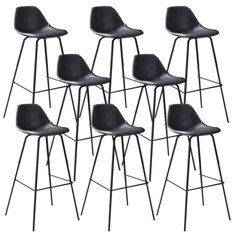 Contemporary Style Bar-stool Bucket Bar Stool with Metal Legs for Home