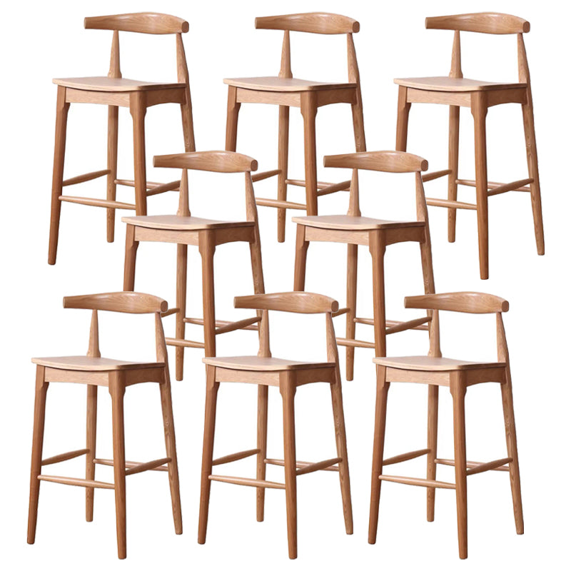 Modern Style Bar-stool Wooden Bar Stool with Wood Legs for Home