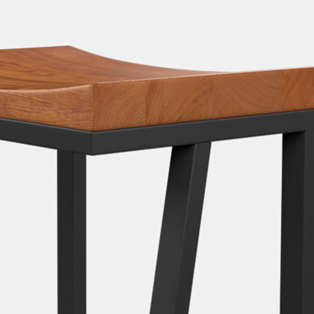 Industrial Rectangle Dining Stool Iron Footrest Bar Stool for Bristol