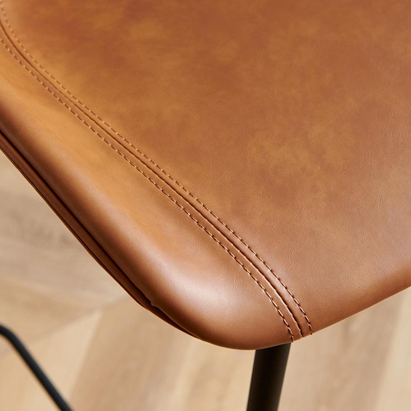 Low Back Bar and Counter Stool Industrial Footrest Bucket Metal Bar Stool