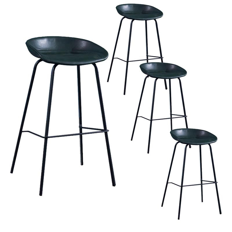 Low Back Bar and Counter Stool Industrial Footrest Bucket Metal Bar Stool