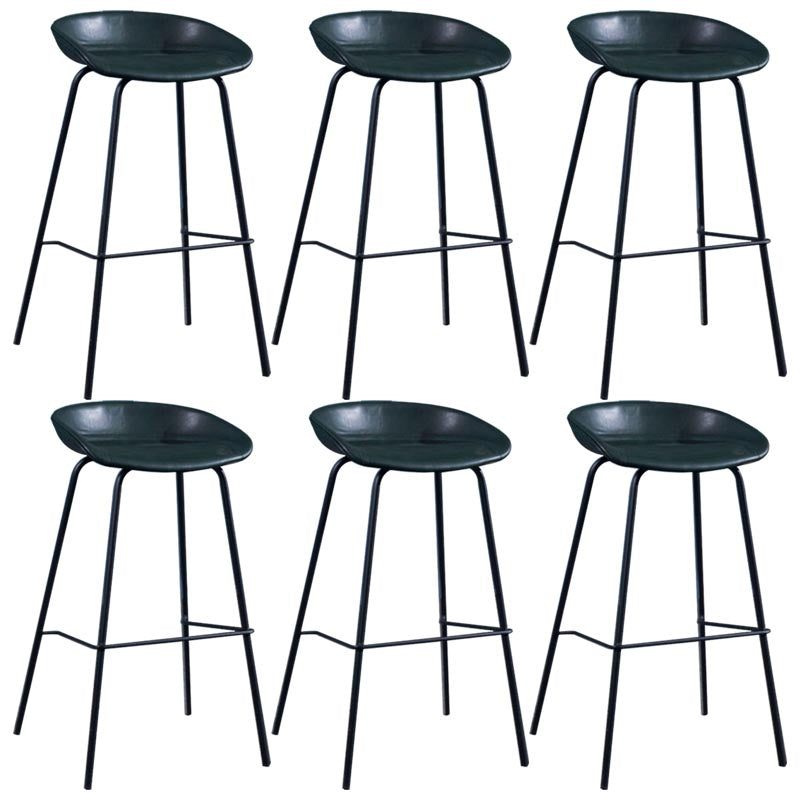 Low Back Bar and Counter Stool Industrial Footrest Bucket Metal Bar Stool