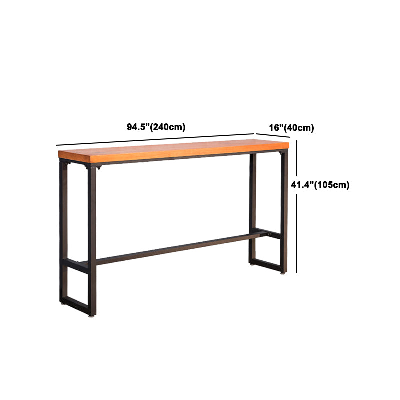 Industrial Solid Wood Bar Table Set 1/5/9 Pieces Counter Table with High Stools