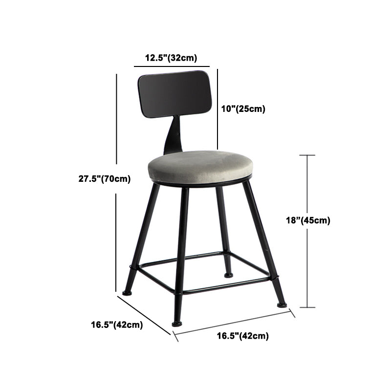 Modern 1/3 Pieces Bar Table Set Round Stone Counter Table with Backrest Stools