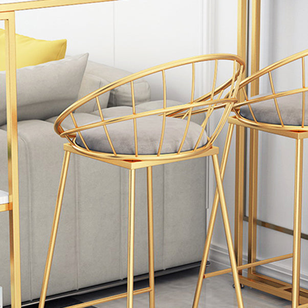 Glam White and Gold Table and Stool Set 1/2/3 Pieces Storage Counter Height Set