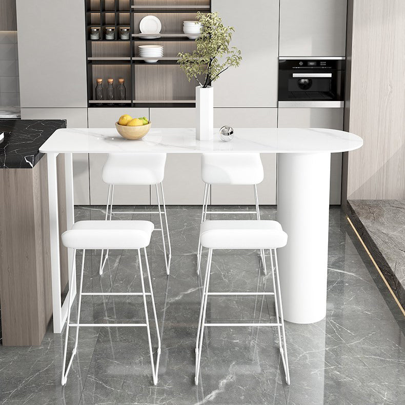 1/2/5 Pieces Modern Bar Stool and Table Set Sintered Stone Bar Table Set