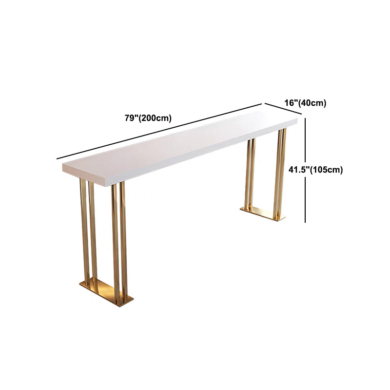 Luxury Rectangle Solid Wood Bar Table Set 1/3/5 Pieces Counter Table with High Stools