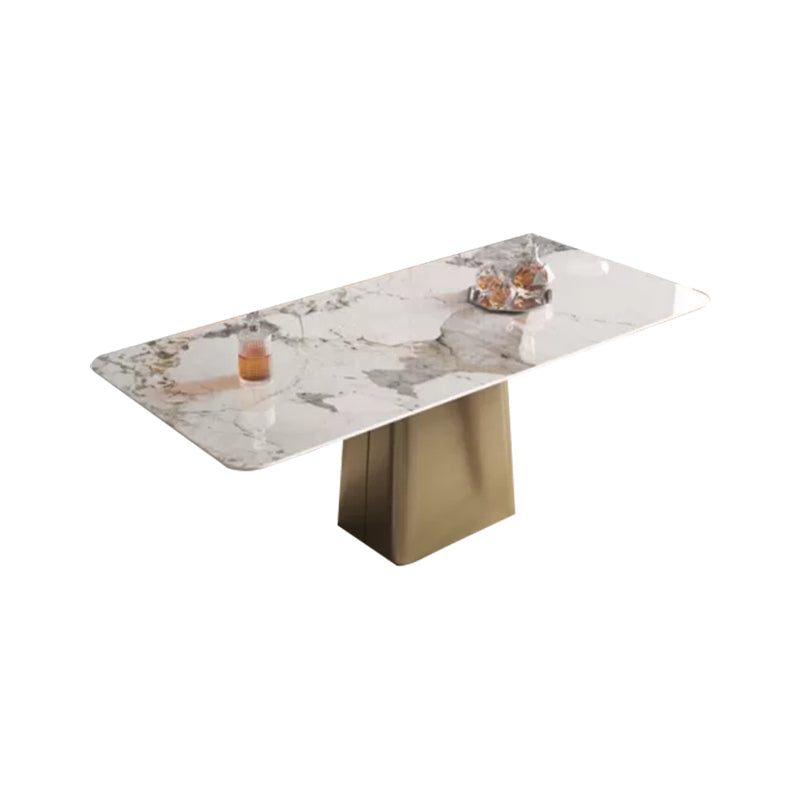 Glam Dining Set 1/2/4/7 Pieces Sintered Stone Top Table with Wingback Chairs