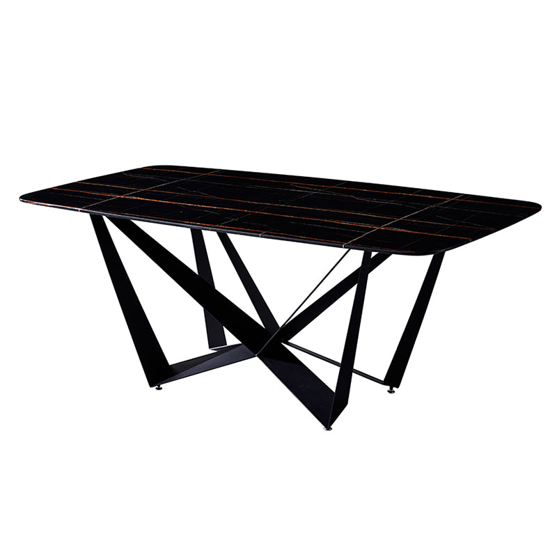 Modern Dining Set 1/4/5/7 Pcs Rectangle Dining Table with Wingback Chairs