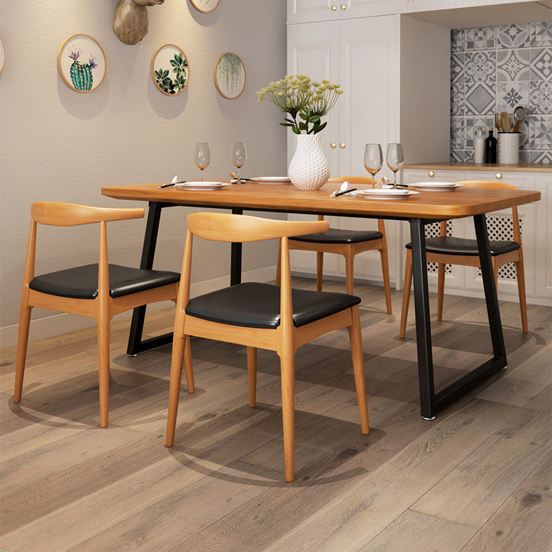 Industrial Dining Set 1/2/5 Pcs Solid Wood Dining Table and Chairs
